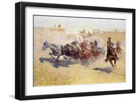 Remington: Attack-Frederic Sackrider Remington-Framed Giclee Print