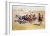 Remington: Attack-Frederic Sackrider Remington-Framed Giclee Print