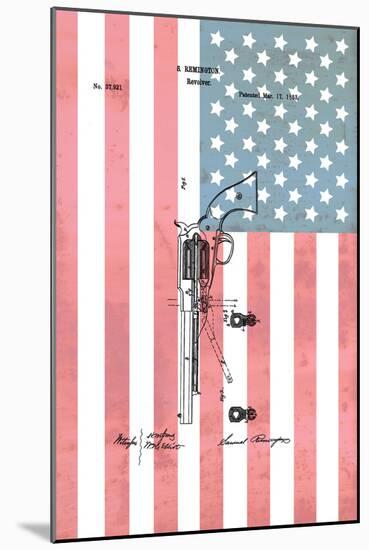 Remington Revolver & Flag, 186-Dan Sproul-Mounted Art Print