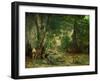 Remise de chevreuils au ruisseau de Plaisir-Fontaine. Deer reserve at Plaisir Fontaine, 1866-Gustave Courbet-Framed Giclee Print