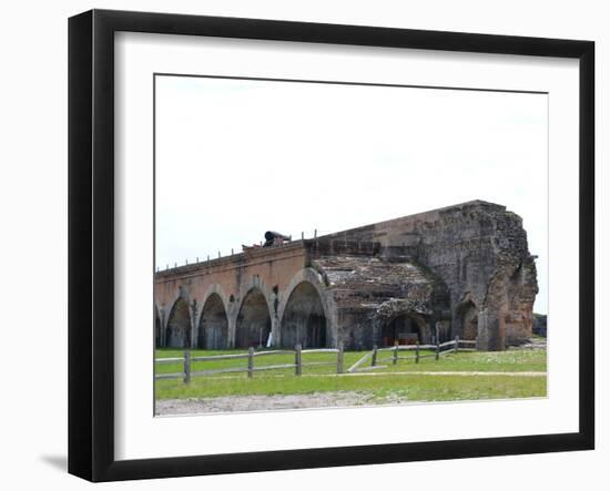Remnants of Fort Pickens -A Pentagonal Historic United States Military Fort on Santa Rosa Island In-Danae Abreu-Framed Photographic Print