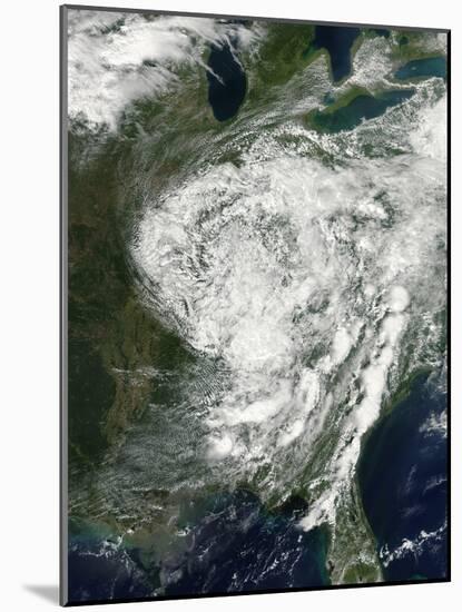 Remnants of Hurricane Isaac over the Eastern United States-null-Mounted Photographic Print