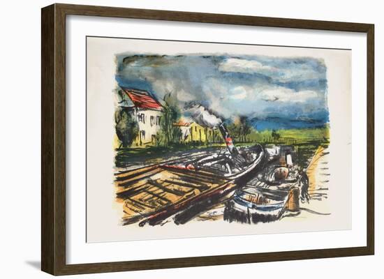 Remorqueurs-Maurice De Vlaminck-Framed Art Print