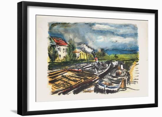 Remorqueurs-Maurice De Vlaminck-Framed Art Print