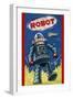 Remote Control Revolving Flashing Robot-null-Framed Art Print