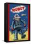 Remote Control Revolving Flashing Robot-null-Framed Stretched Canvas