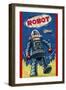 Remote Control Revolving Flashing Robot-null-Framed Art Print