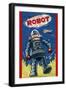Remote Control Revolving Flashing Robot-null-Framed Art Print