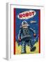 Remote Control Revolving Flashing Robot-null-Framed Art Print