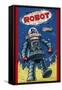 Remote Control Revolving Flashing Robot-null-Framed Stretched Canvas