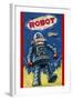 Remote Control Revolving Flashing Robot-null-Framed Art Print