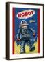 Remote Control Revolving Flashing Robot-null-Framed Art Print