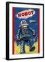 Remote Control Revolving Flashing Robot-null-Framed Art Print