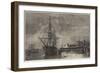 Removal of Mr Peabody's Remains from the Railway to HMS Monarch at Portsmouth-R. Dudley-Framed Giclee Print