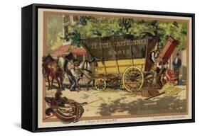 Removals Wagon-null-Framed Stretched Canvas