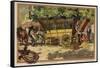 Removals Wagon-null-Framed Stretched Canvas