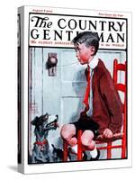 "Removing a Loose Tooth," Country Gentleman Cover, August 8, 1925-William Meade Prince-Stretched Canvas