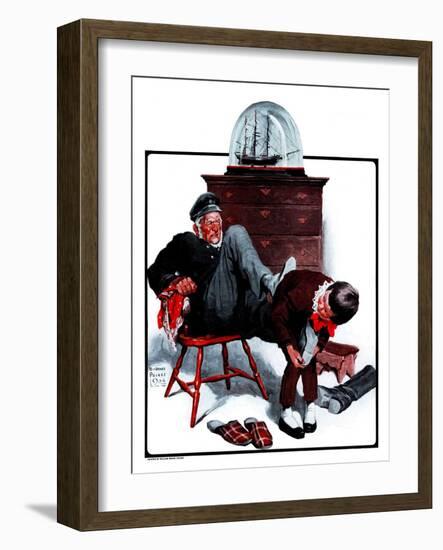 "Removing Sailor's Boots,"March 7, 1925-William Meade Prince-Framed Giclee Print