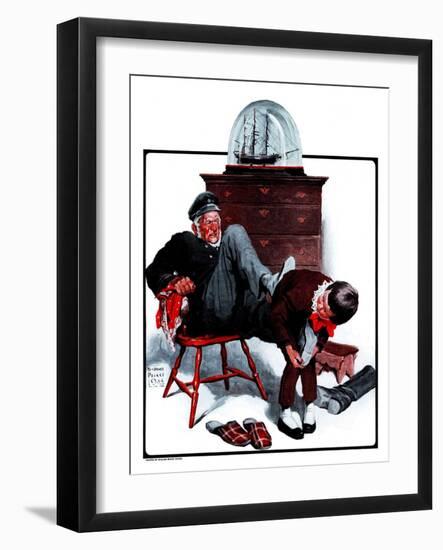 "Removing Sailor's Boots,"March 7, 1925-William Meade Prince-Framed Giclee Print