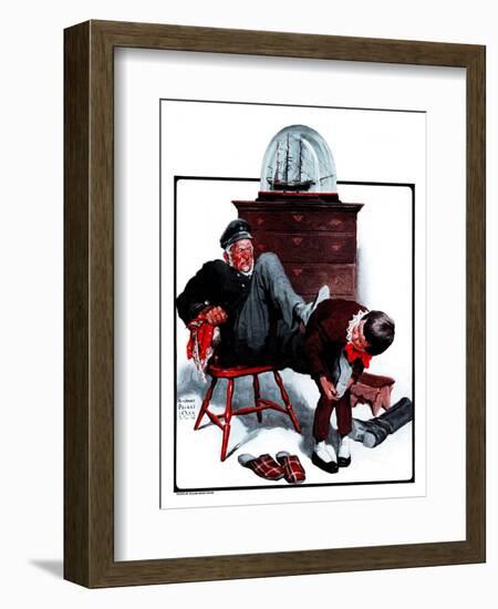 "Removing Sailor's Boots,"March 7, 1925-William Meade Prince-Framed Giclee Print