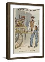 Rempailleur De Chaises-Louis Borgex-Framed Giclee Print