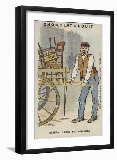 Rempailleur De Chaises-Louis Borgex-Framed Giclee Print
