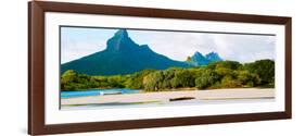 Rempart and Mamelles Peaks, Tamarin Bay, Mauritius Island, Mauritius-null-Framed Photographic Print