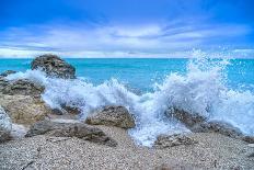 Stormy Kathisma Beach, Lefkada Island in Ionian Sea, Greece-Remy Musser-Photographic Print