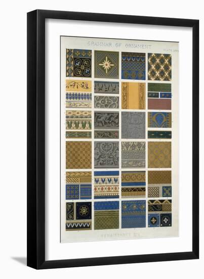 Renaisance No 4, Plate LXXVII, from The Grammar of Ornament by Owen Jones-Owen Jones-Framed Giclee Print