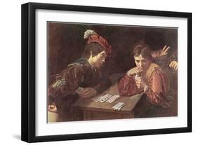 Renaissance Card Game, Painting-null-Framed Art Print