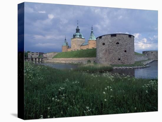 Renaissance Castle with Towers in Kalmar, Sweden, 13th Century-null-Stretched Canvas