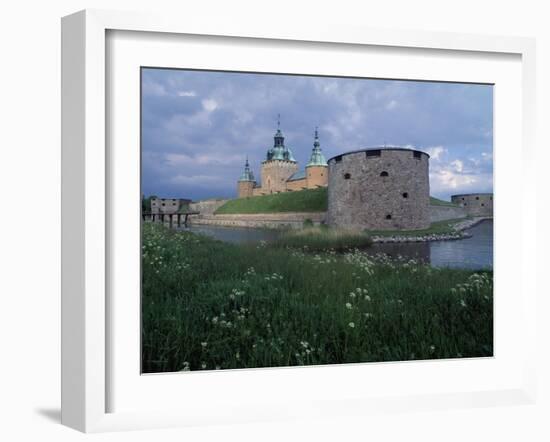 Renaissance Castle with Towers in Kalmar, Sweden, 13th Century-null-Framed Giclee Print