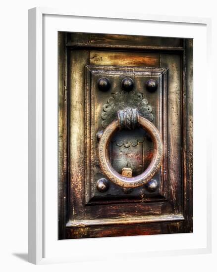 Renaissance Door Knocker in Florence-George Oze-Framed Photographic Print