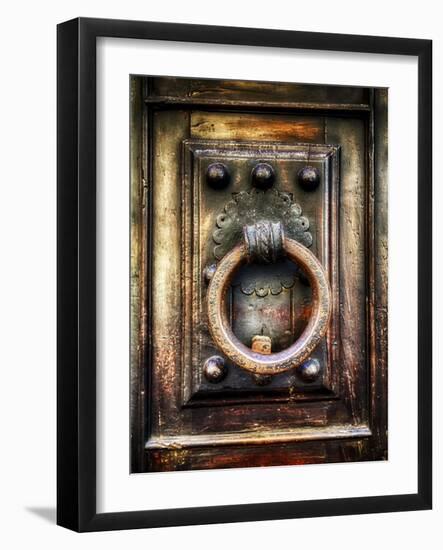 Renaissance Door Knocker in Florence-George Oze-Framed Photographic Print