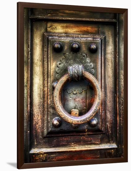 Renaissance Door Knocker in Florence-George Oze-Framed Photographic Print