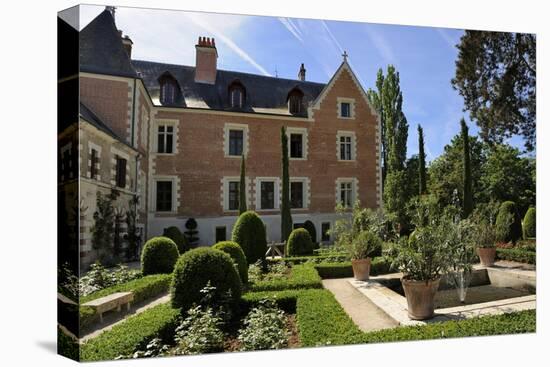 Renaissance Garden, Leonardo da Vinci's House and Museum, Clos Luce, Amboise, Loire Valley, France-Peter Richardson-Stretched Canvas