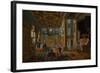 Renaissance Interior with Banqueters, circa 1618-1622 (Oil on Panel)-Bartolomeus Van Bassen-Framed Giclee Print