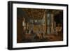 Renaissance Interior with Banqueters, circa 1618-1622 (Oil on Panel)-Bartolomeus Van Bassen-Framed Giclee Print