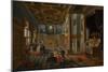 Renaissance Interior with Banqueters, circa 1618-1622 (Oil on Panel)-Bartolomeus Van Bassen-Mounted Giclee Print