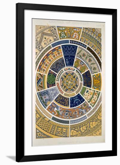 Renaissance No 5, Plate 78, from The Grammar of Ornament by Owen Jones-Owen Jones-Framed Giclee Print