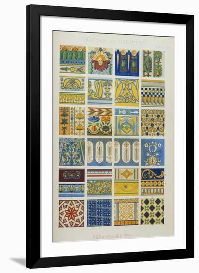 Renaissance No 6, Plate Lxxix from 'The Grammar of Ornament'-Owen Jones-Framed Giclee Print