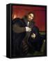 Renaissance : Portrait D'homme Tenant Une Griffe D'or (Leonino Brembate ?)- Portrait of a Man with-Lorenzo Lotto-Framed Stretched Canvas