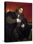 Renaissance : Portrait D'homme Tenant Une Griffe D'or (Leonino Brembate ?)- Portrait of a Man with-Lorenzo Lotto-Stretched Canvas