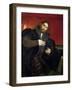 Renaissance : Portrait D'homme Tenant Une Griffe D'or (Leonino Brembate ?)- Portrait of a Man with-Lorenzo Lotto-Framed Giclee Print