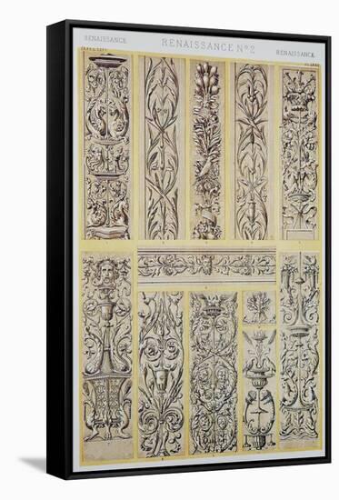 Renaissance Style Decoration, Plate LXXV from Grammar of Ornament-Owen Jones-Framed Stretched Canvas