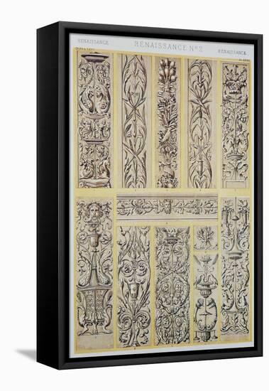 Renaissance Style Decoration, Plate LXXV from Grammar of Ornament-Owen Jones-Framed Stretched Canvas