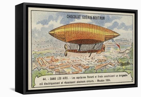 Renard and Krebs' Electrically Powered Airship, Meudon, France, 1884-null-Framed Stretched Canvas