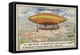 Renard and Krebs' Electrically Powered Airship, Meudon, France, 1884-null-Framed Stretched Canvas