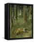 Renard Mort Sous Bois-Edgar Degas-Framed Stretched Canvas