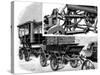Renard's Automobile Train, Showing Coupling and a Train of Wagons, 1904-null-Stretched Canvas